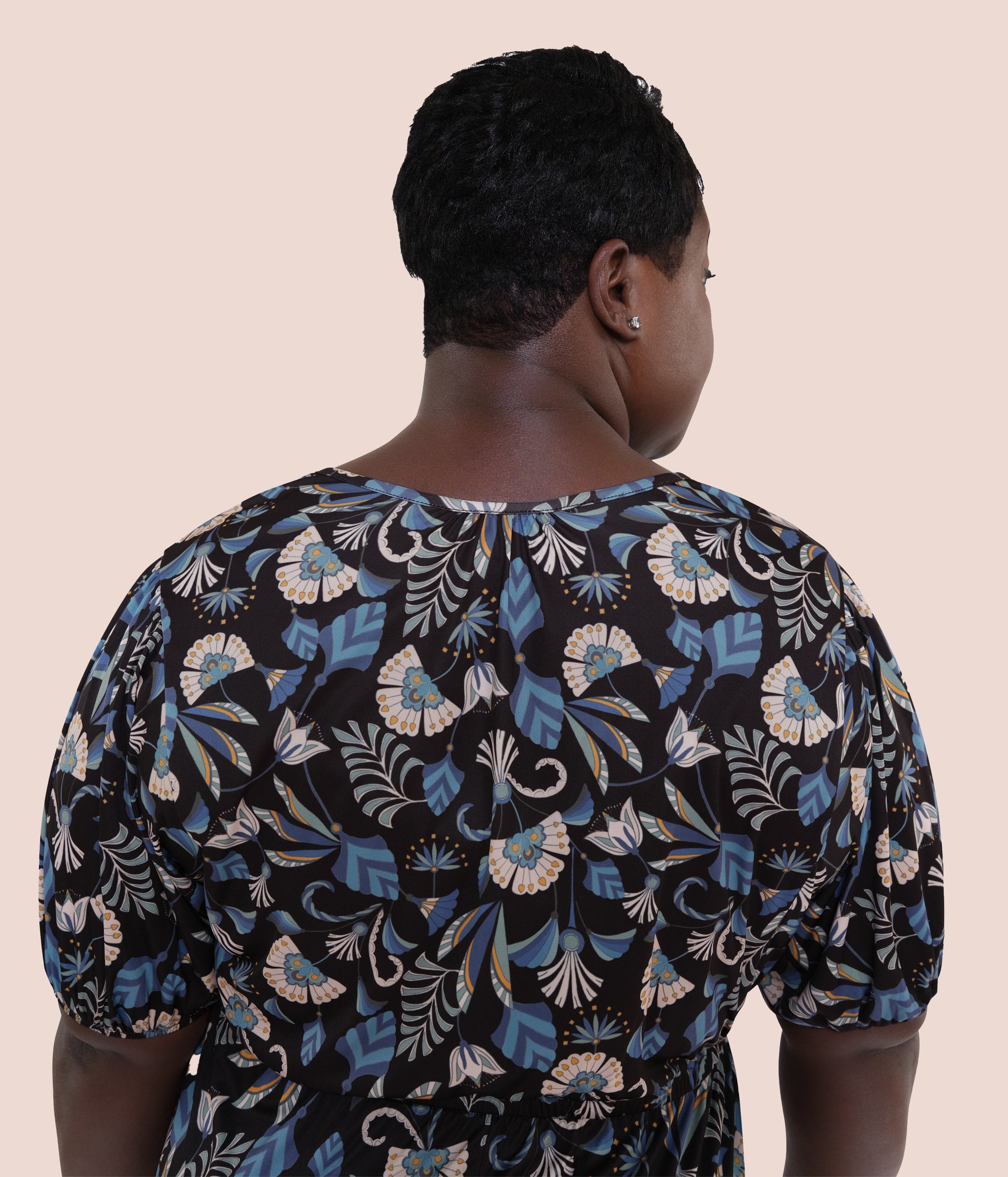 puff sleeve printed sustainable