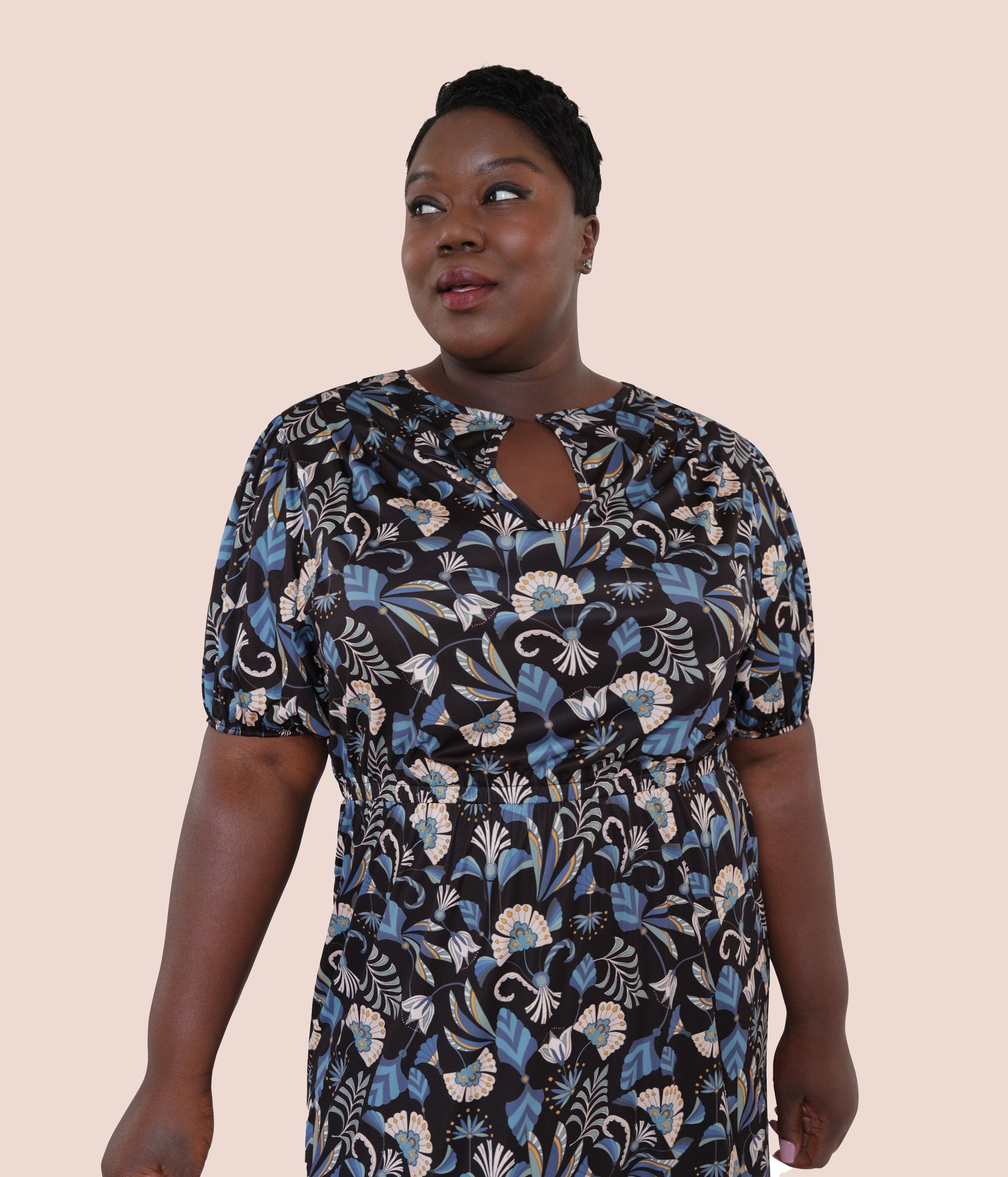 keyhole neck dress