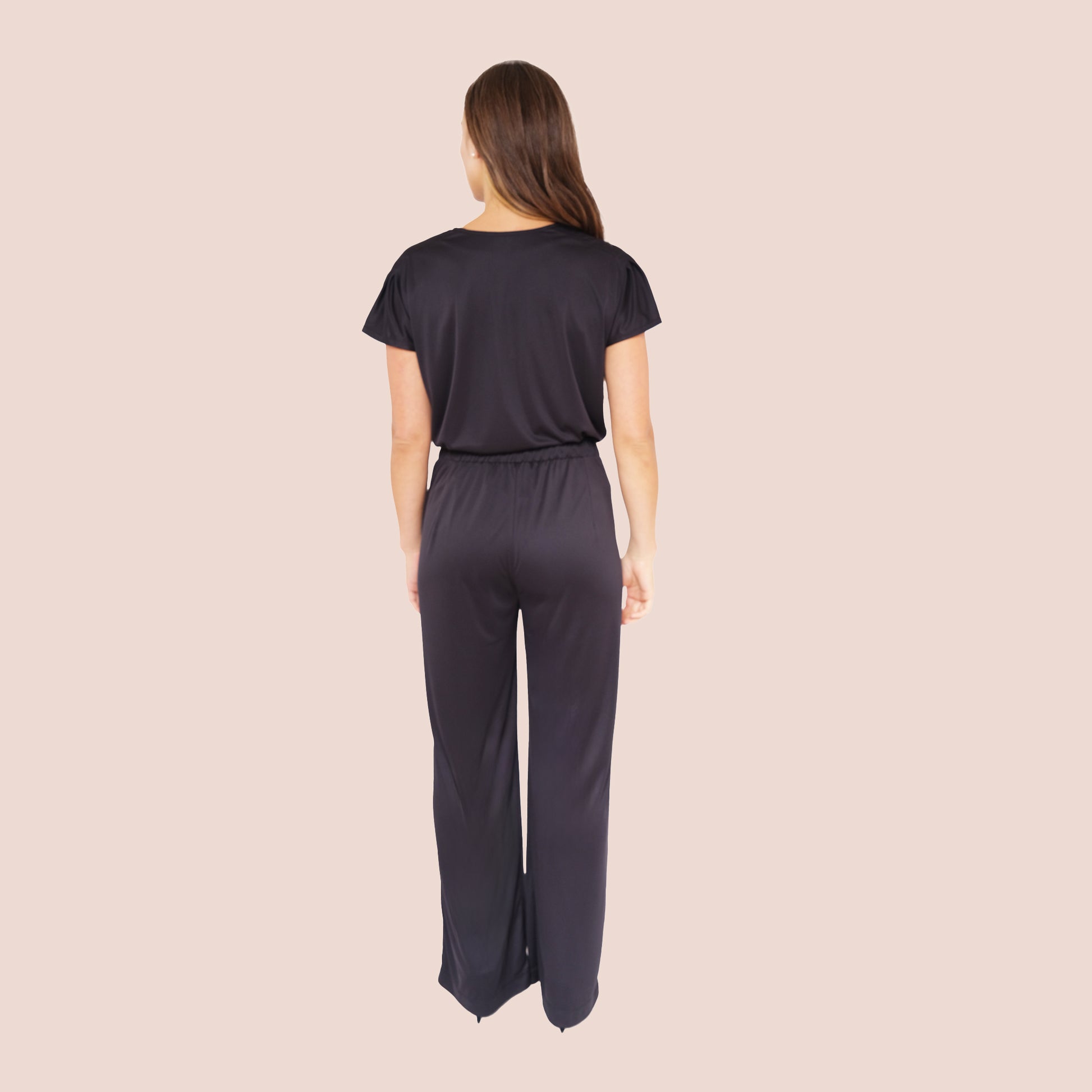 black wide leg women's pant