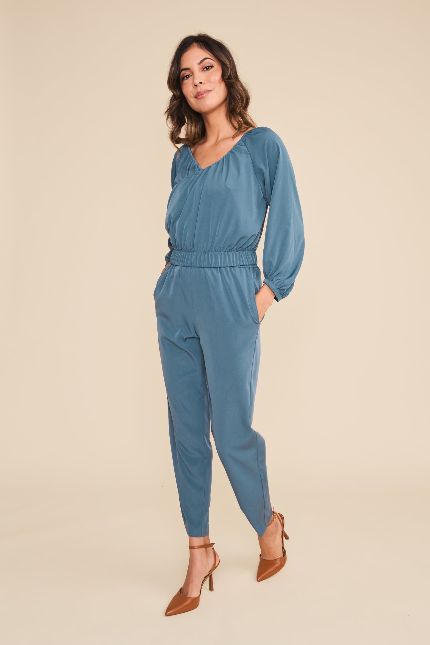 Carrie Faux Wrap Jumpsuit