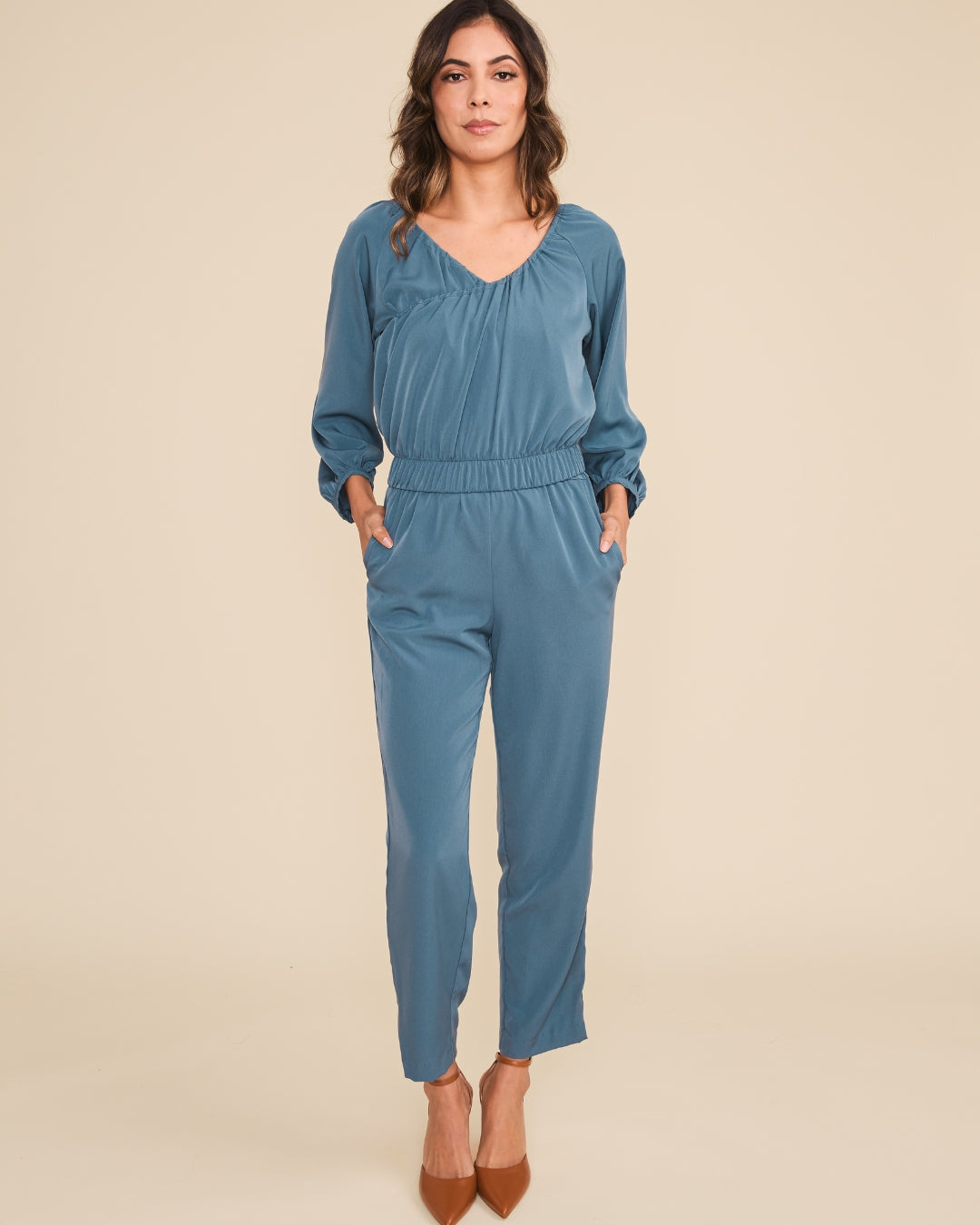 Carrie Faux Wrap Jumpsuit