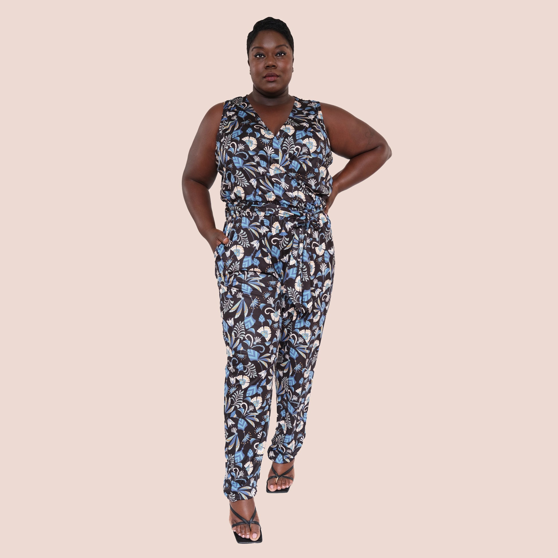 printed women's sustainable jumpsuit